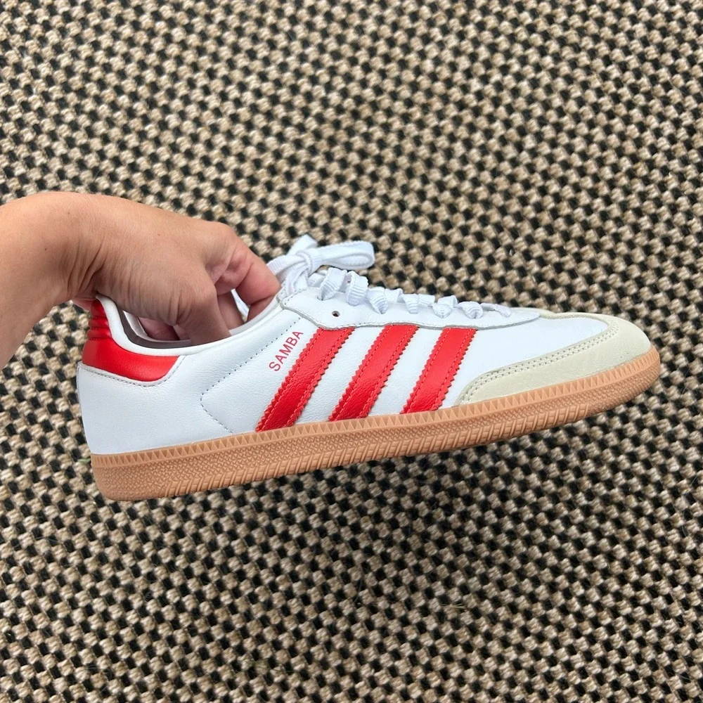 Adidas Samba Shoes in Solar Red - Picture 7 of 11